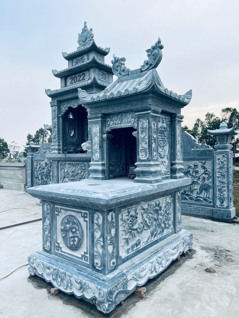 Mẫu mộ đá 1 mái đẹp tại Ninh Bình